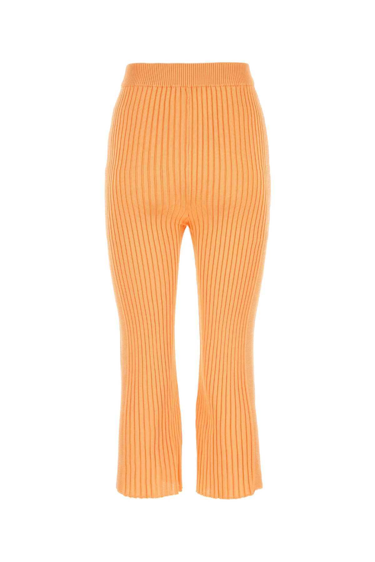 Jil Sander Women Peach Viscose Cropped Cut Pant - 2