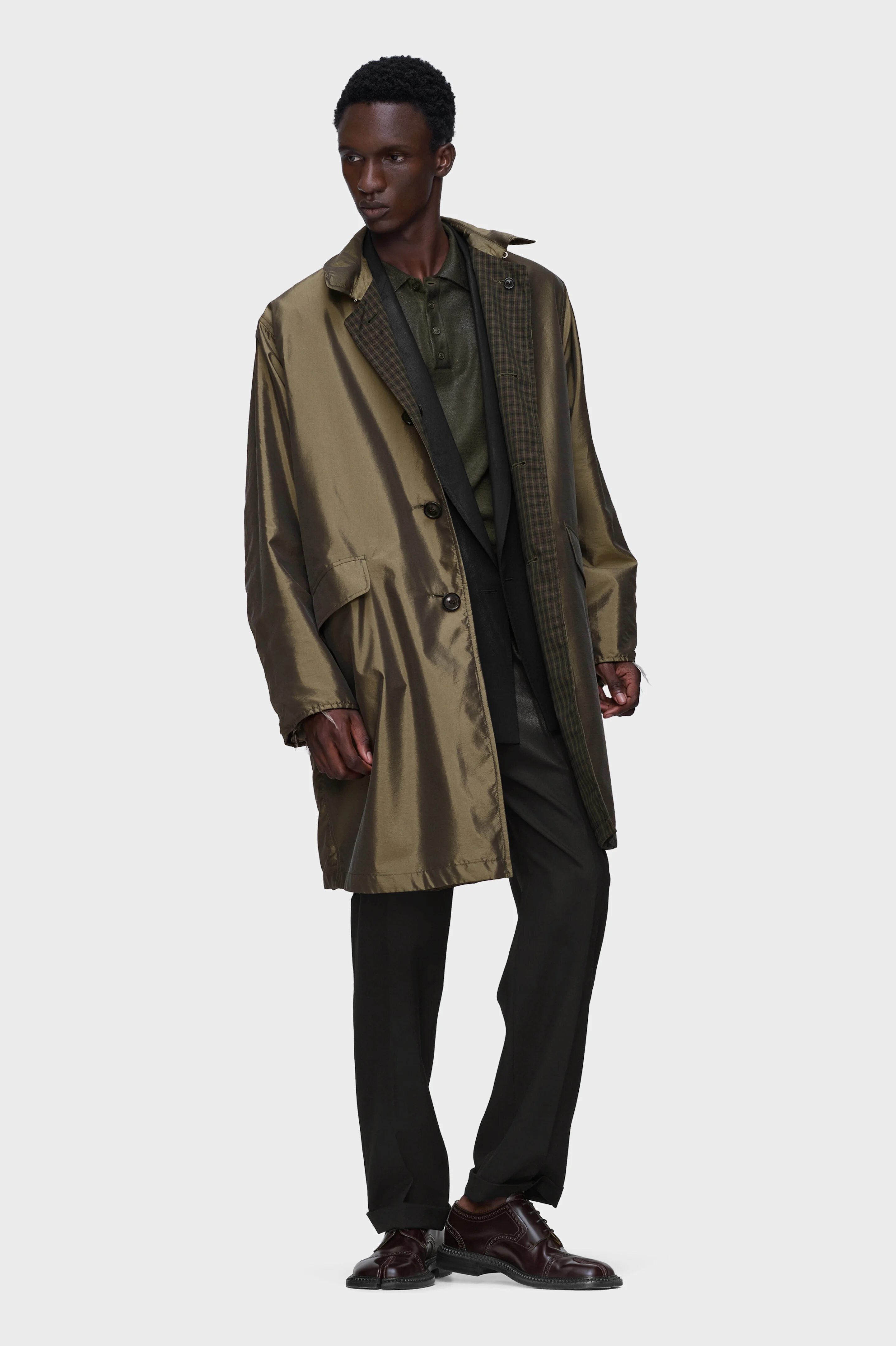 Maison Margiela Checked rain coat - S50AH0142MTN145001F | REVERSIBLE