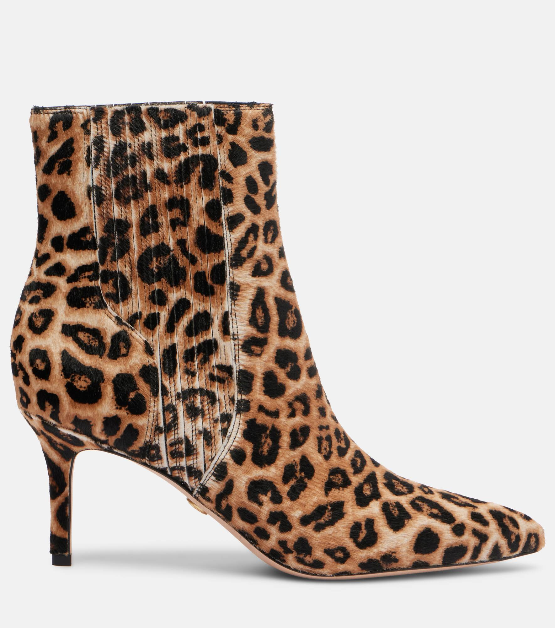 Lisa 70 leopard-print calf hair ankle boots - 4