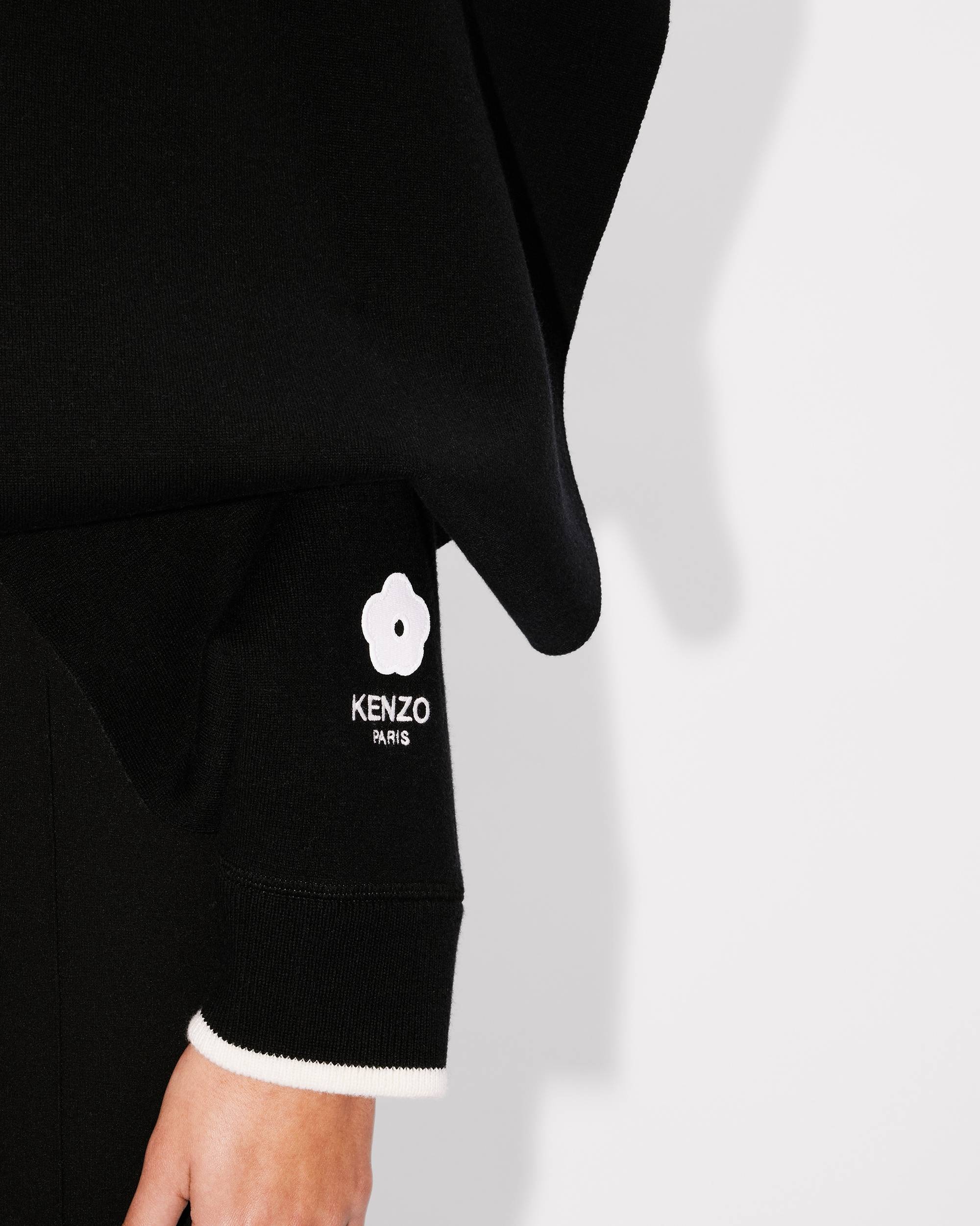 'KENZO Stamp' hooded scarf in wool and cotton - 6