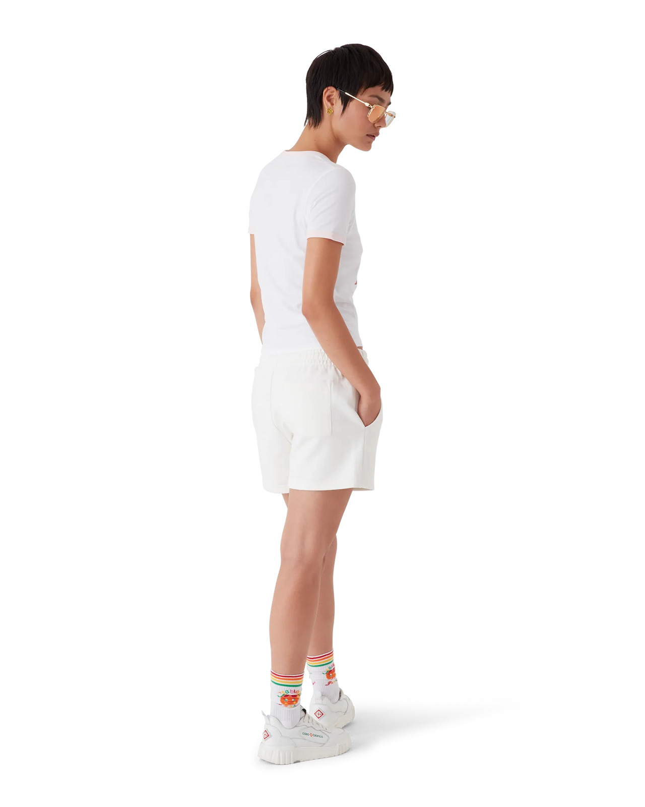 Orange Mascot Ringer Short Sleeve T-Shirt | Casablanca Paris - 3