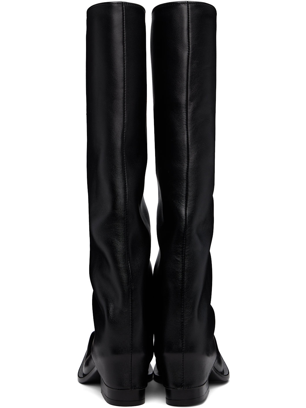Black Havva Chunky Heel Tall Boots - 2