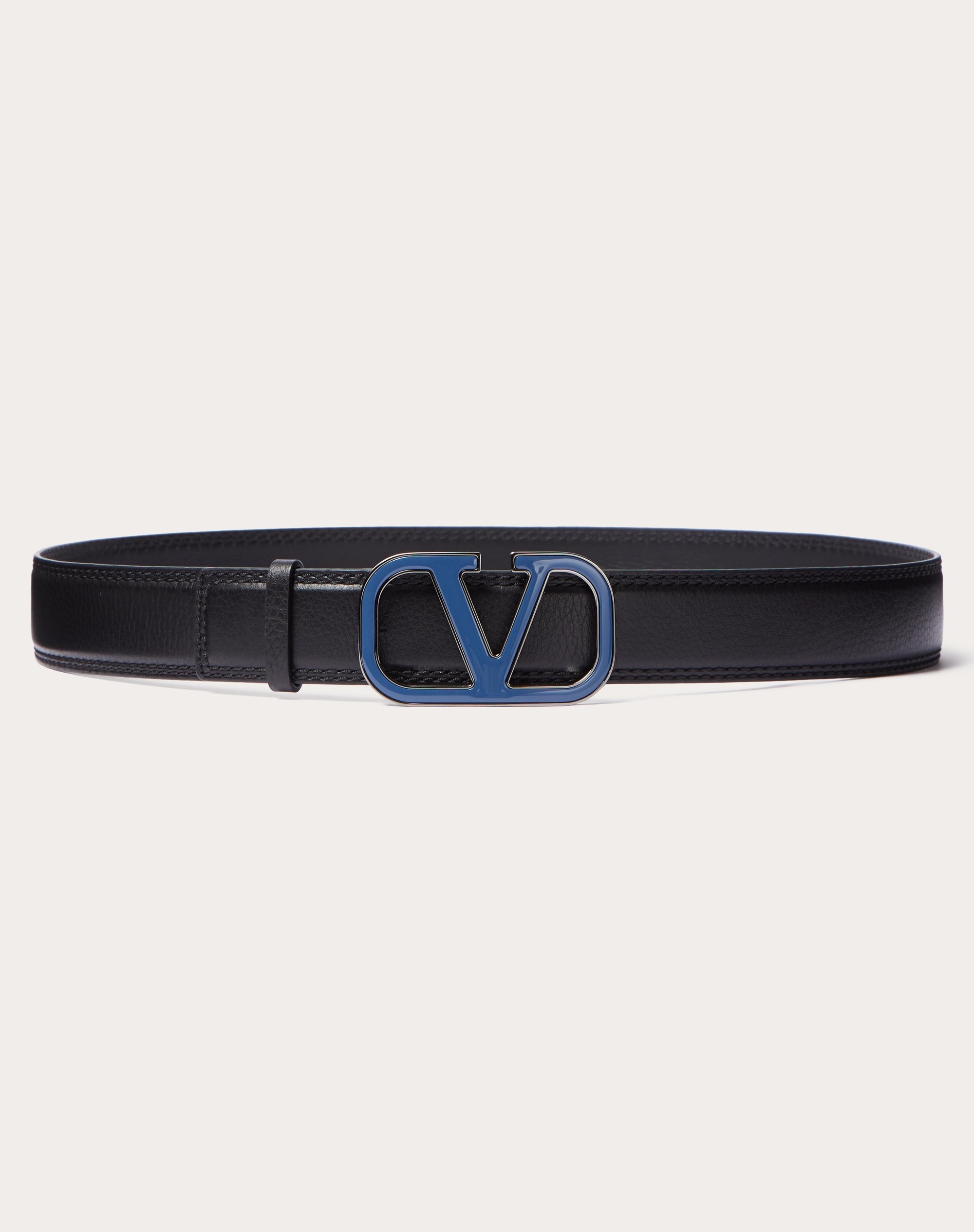 VLOGO SIGNATURE BELT IN ELK PRINT CALFSKIN 35 MM - 1