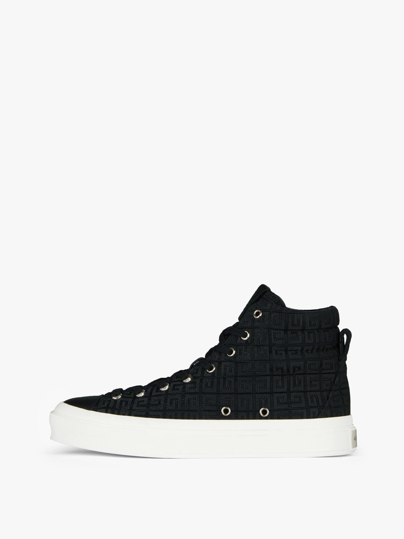 Givenchy CITY HIGH SNEAKERS IN 4G EMBROIDERED CANVAS outlook