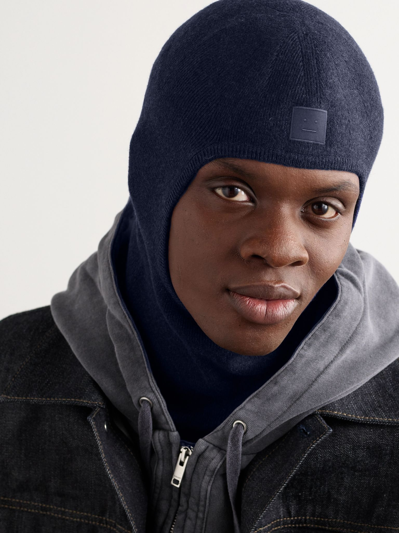 Kalas Logo-Appliquéd Wool and Yak-Blend Balaclava Blue - 2