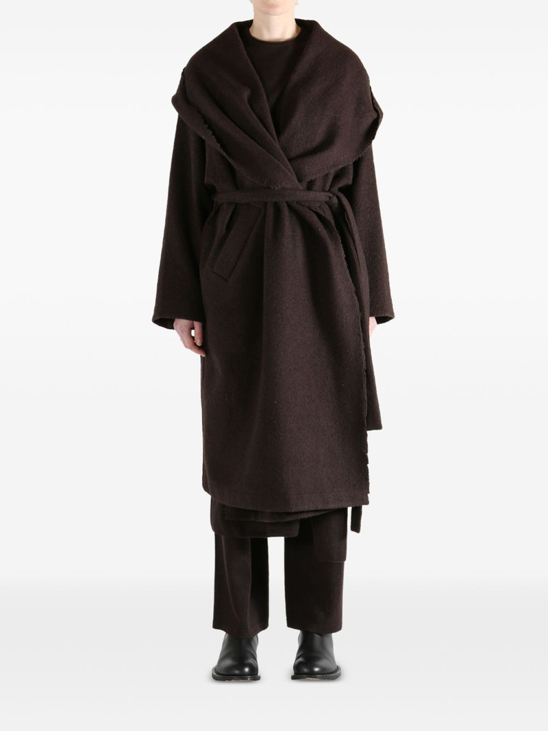 UMA WANG x 1436 hooded belted coat outlook