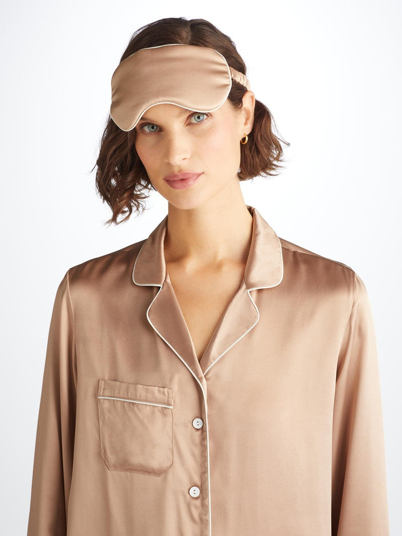 Eye Mask Bailey Silk Satin Gold 1