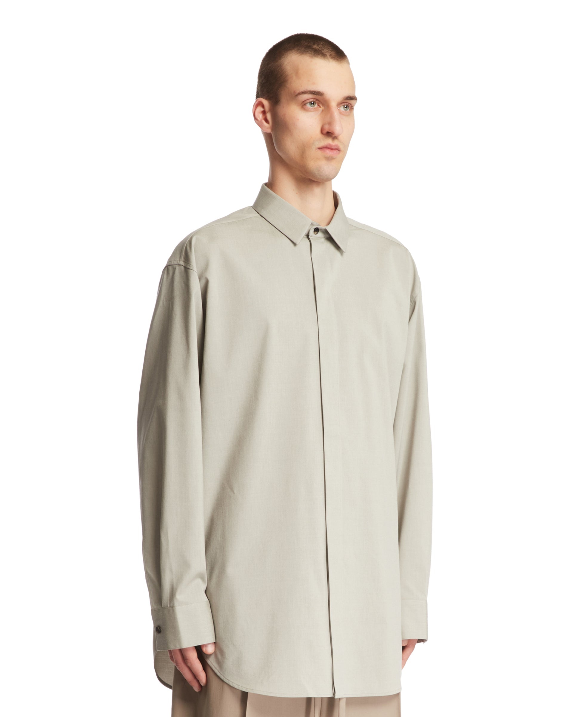 Gray Long-Sleeve Shirt - 4