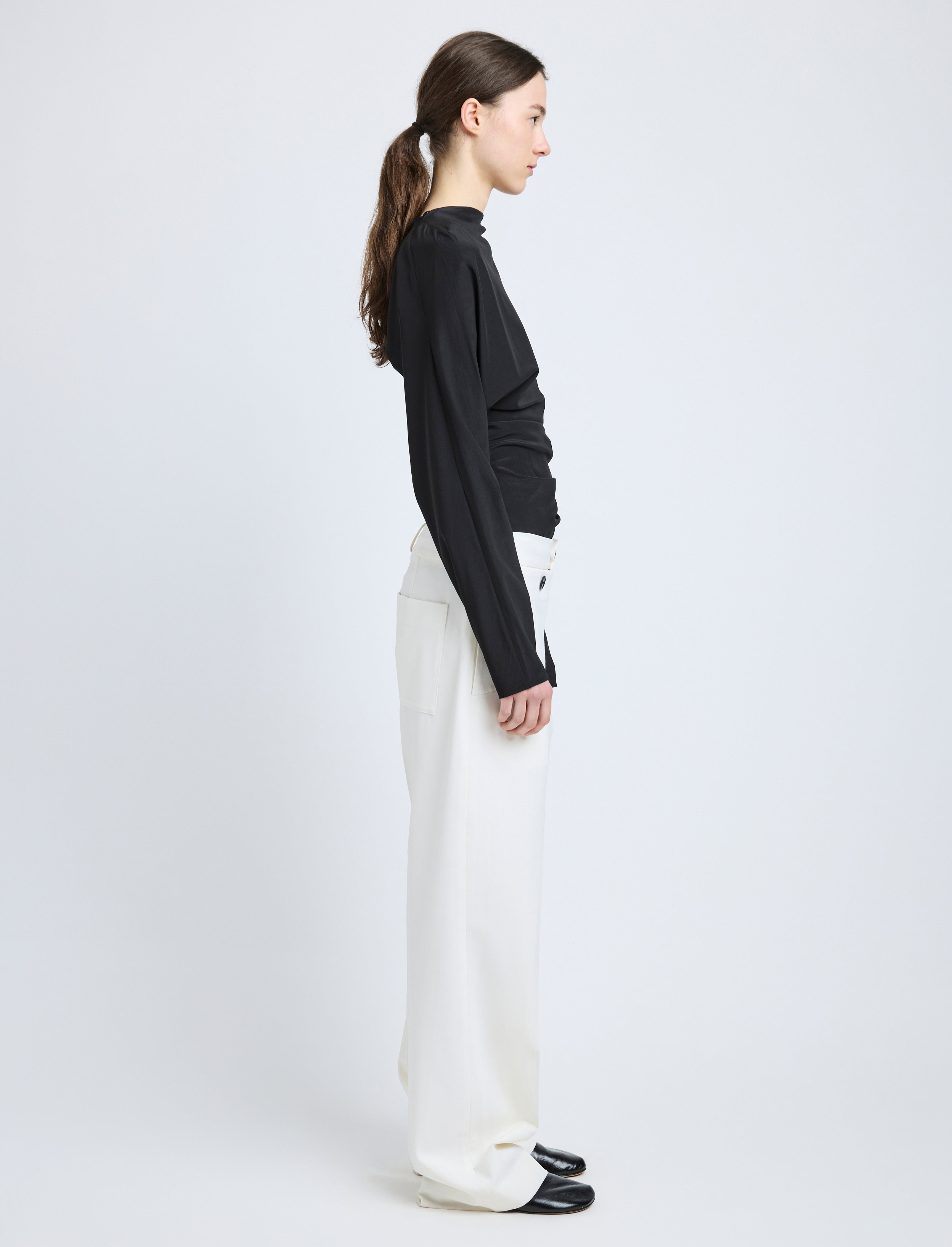 Keegan Top in Stretch Silk Viscose - 4