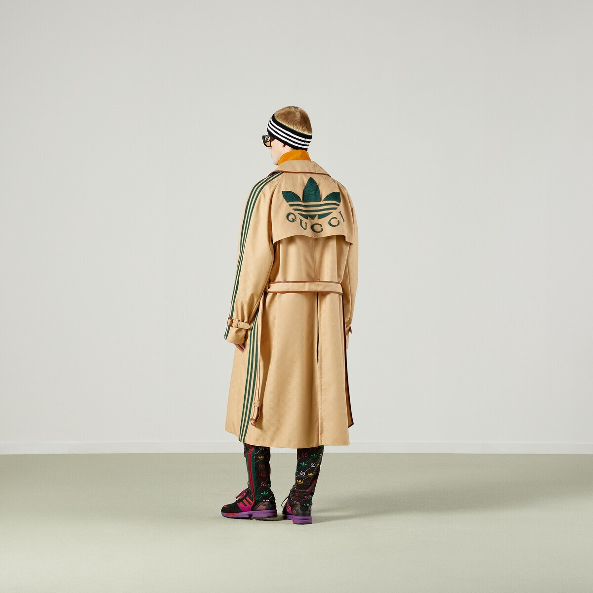 adidas x Gucci belted coat - 3