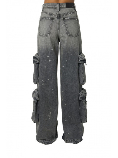 AMIRI High waist stonewashed wide cargo jeans outlook