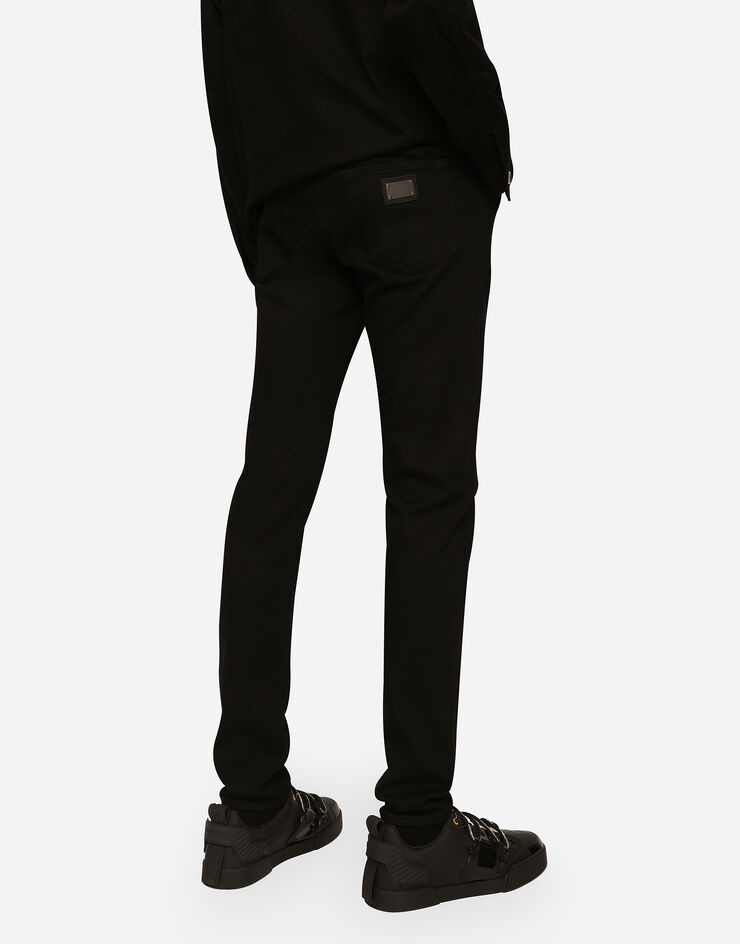 Black wash skinny stretch jeans - 4