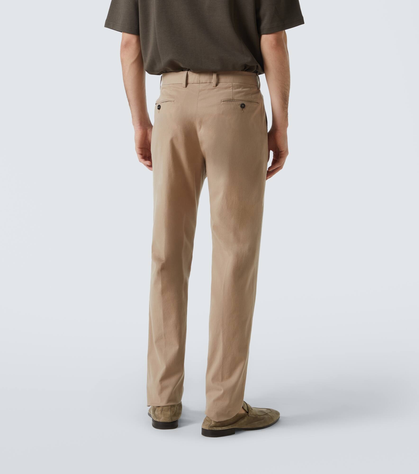 Cotton-blend slim pants - 4