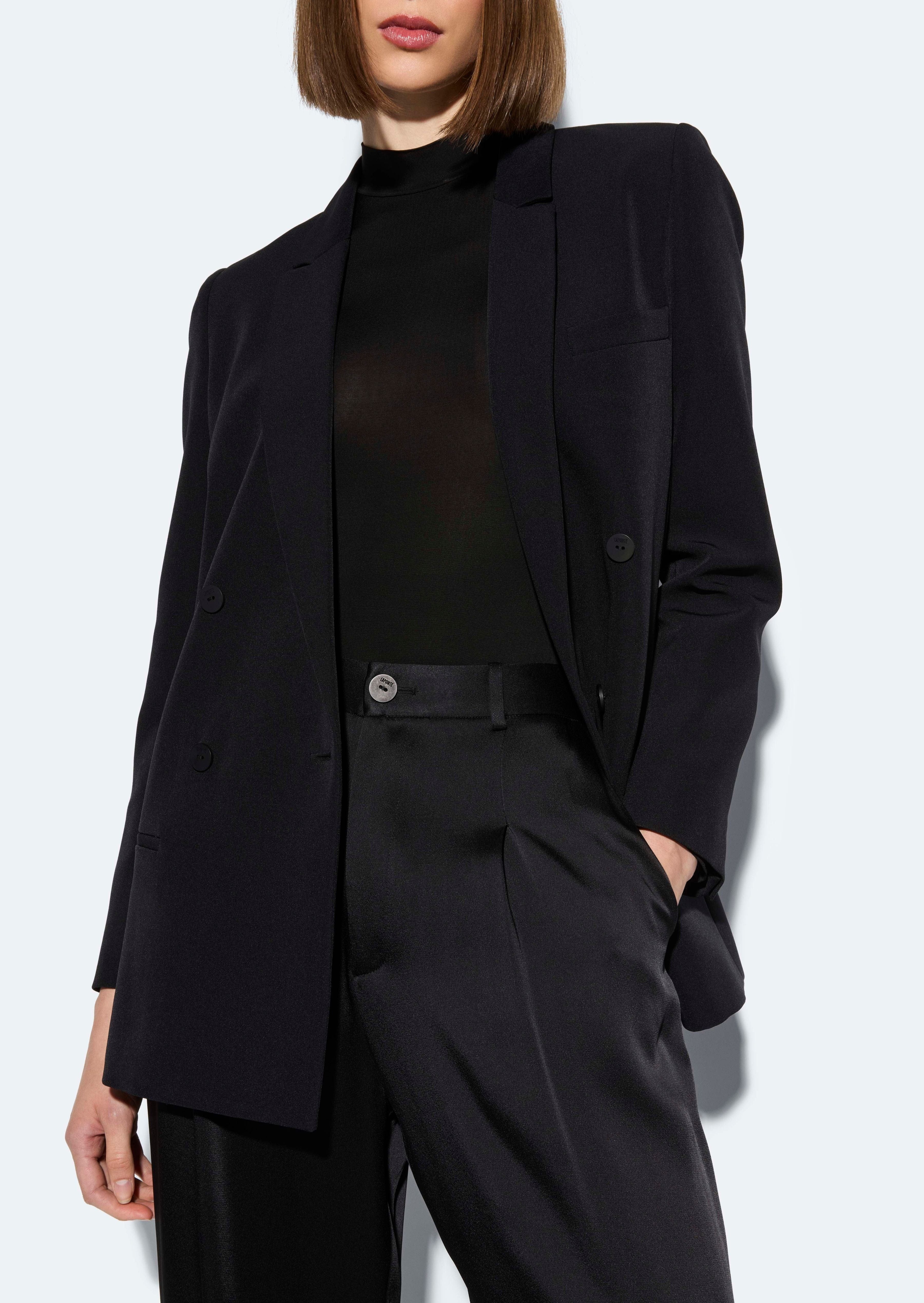 Matte Crepe Double Breasted Blazer - 5