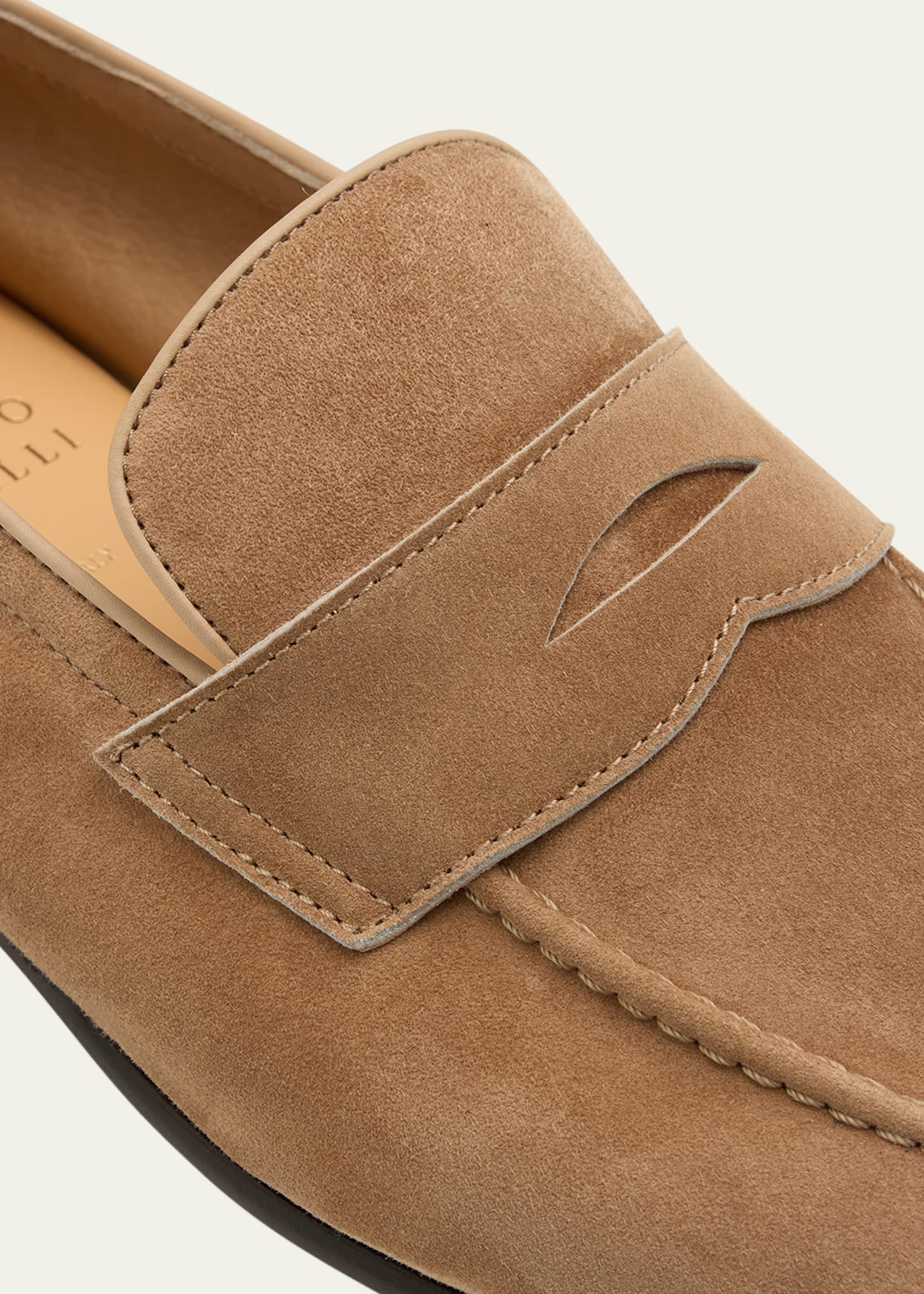 Men's Suede Penny Loafers - 4