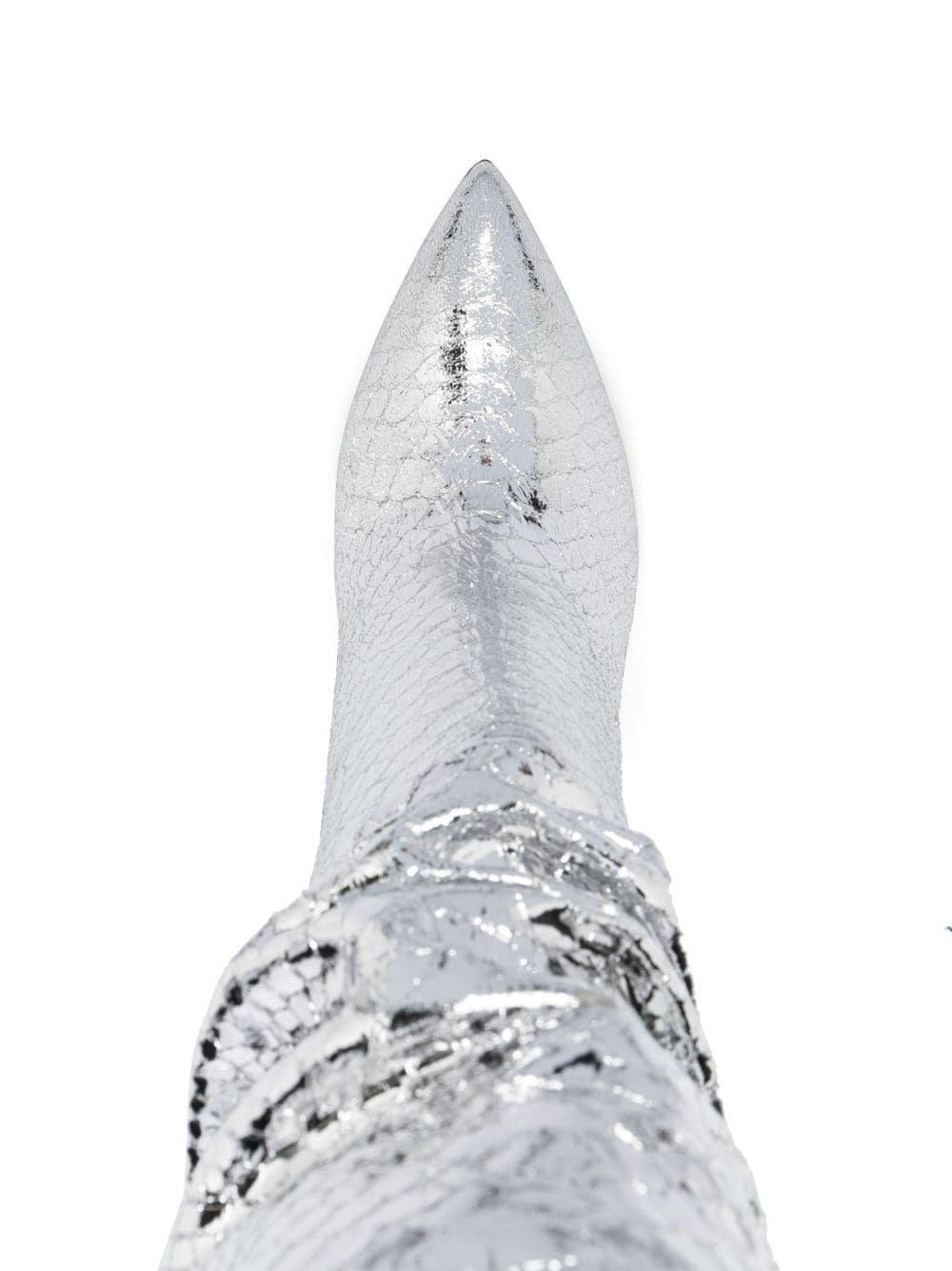 105mm snakeskin-effect metallic boots - 4