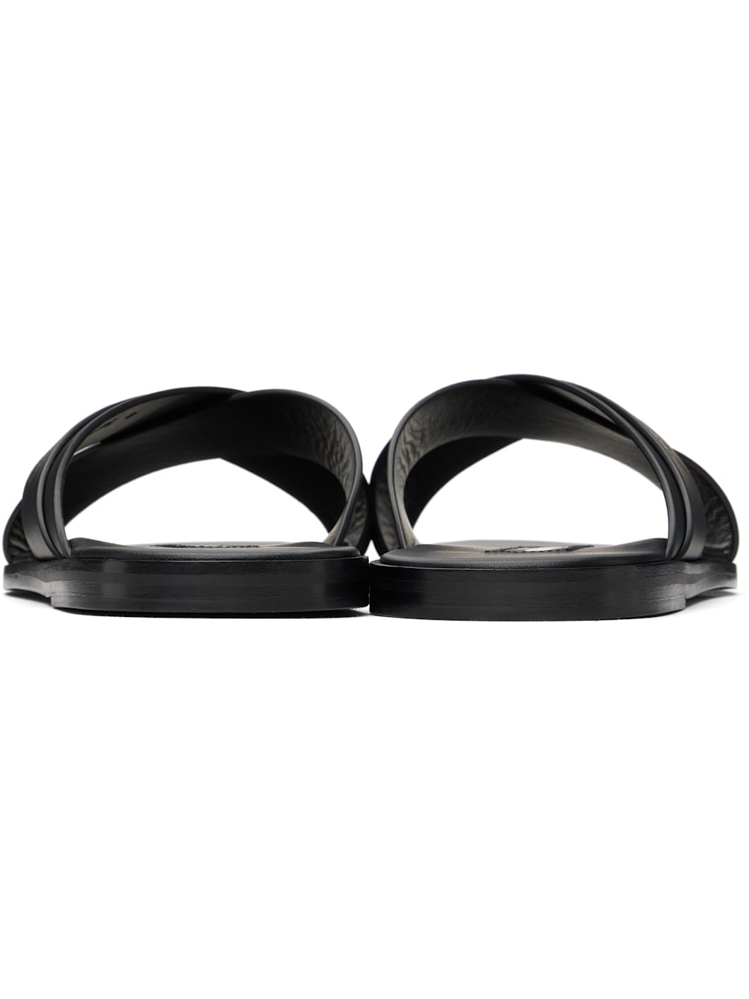 Black Smooth Leather Preston Sandals - 2