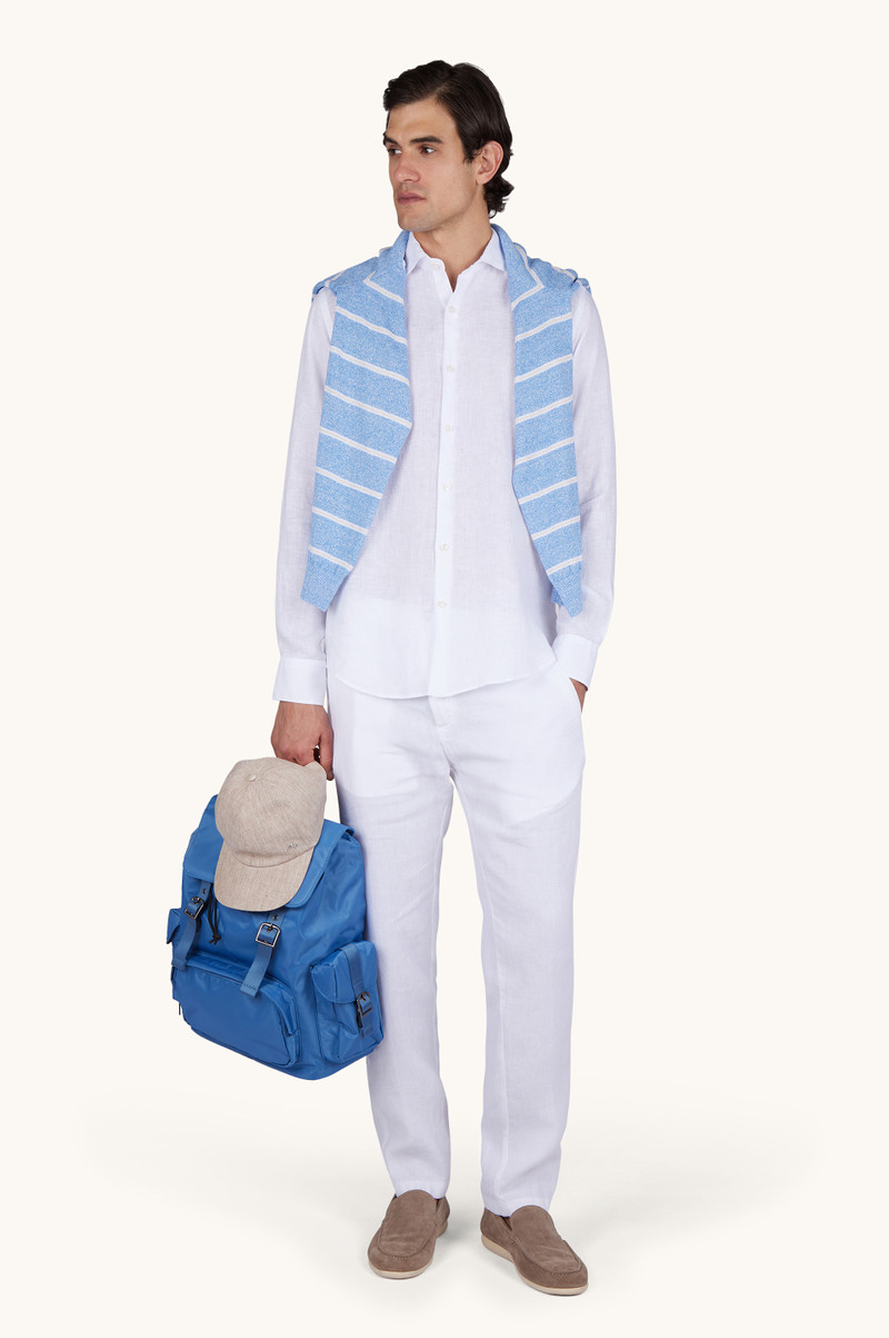 Paul & Shark GARMENT‑DYED LINEN SHIRT outlook