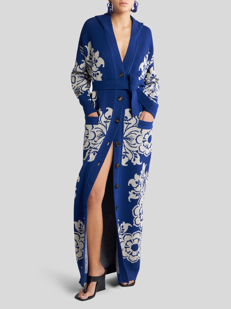 Etro LONG FLORAL JACQUARD CARDIGAN outlook