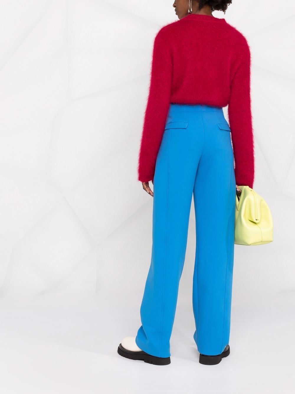 high-waisted straight-leg trousers - 6