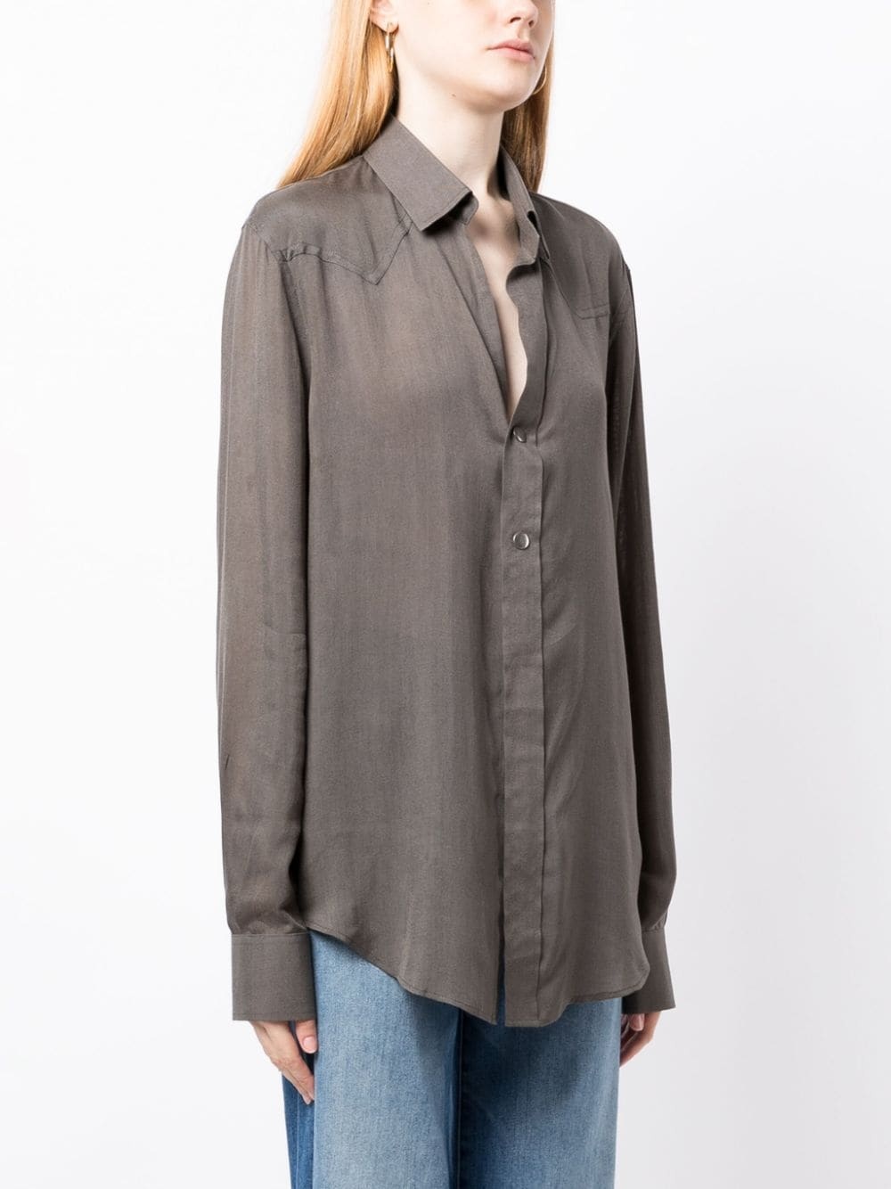 long-sleeve wool shirt - 3
