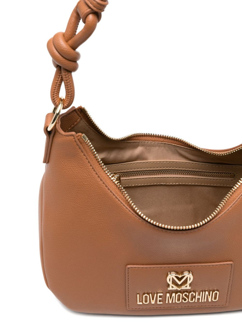 knotted-strap logo-plaque shoulder bag 4