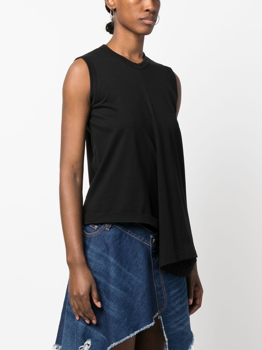 asymmetric-panel tank top - 3