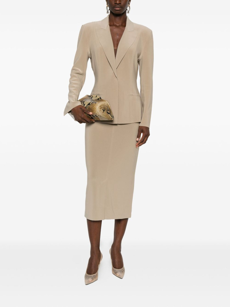 NORMA KAMALI straight plain midi skirt outlook