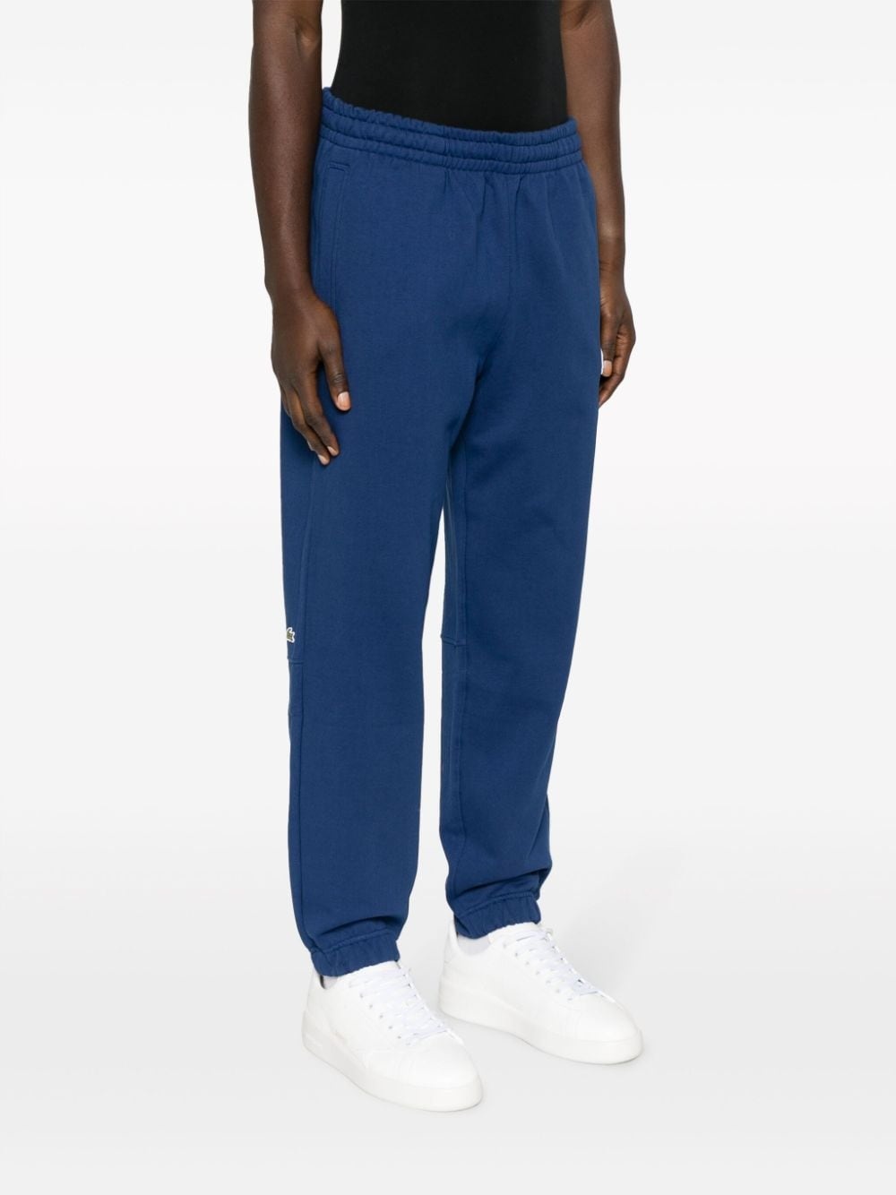 logo-patch organic cotton track trousers - 3
