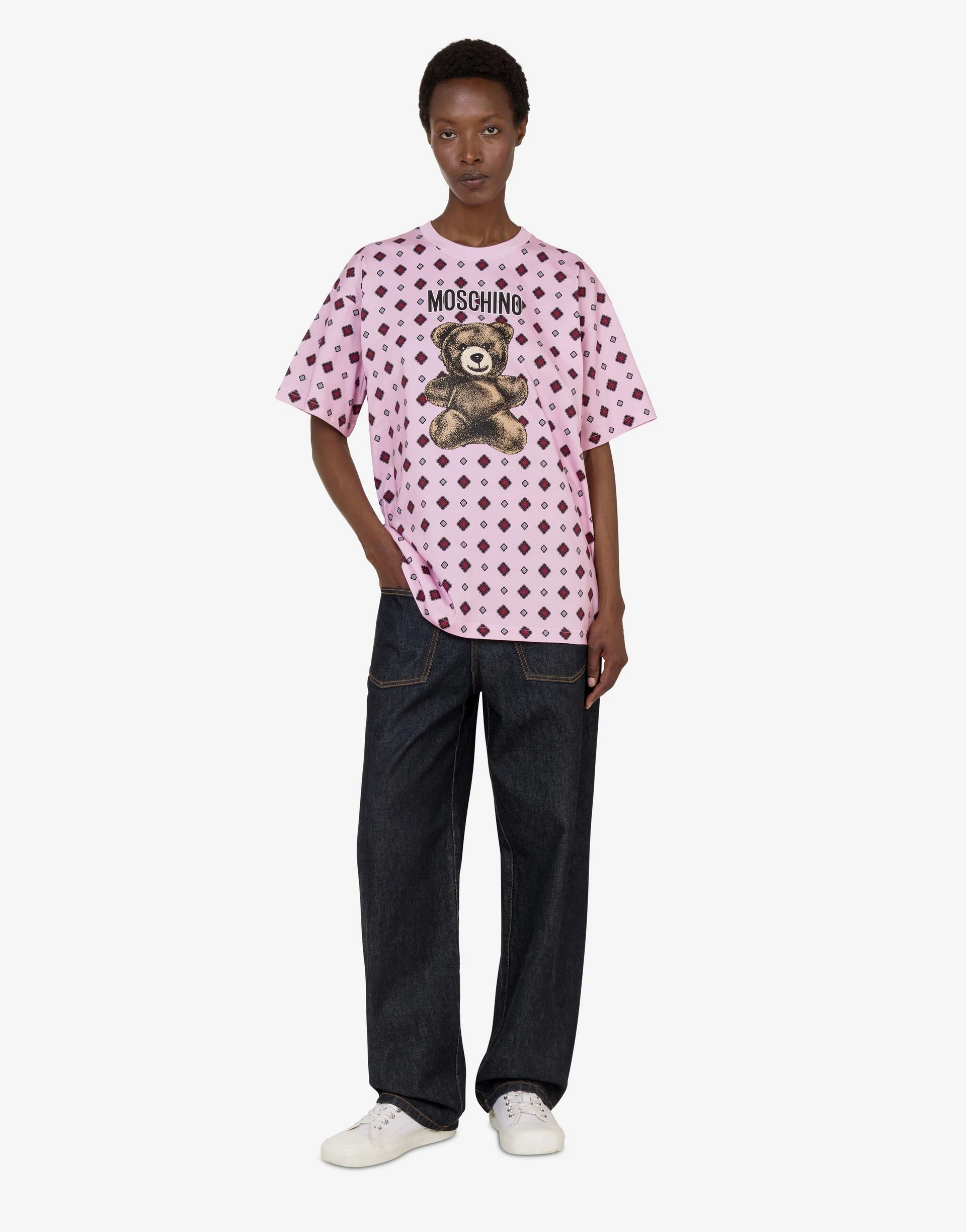 MOSCHINO TEDDY BEAR ORGANIC COTTON JERSEY T-SHIRT - 1