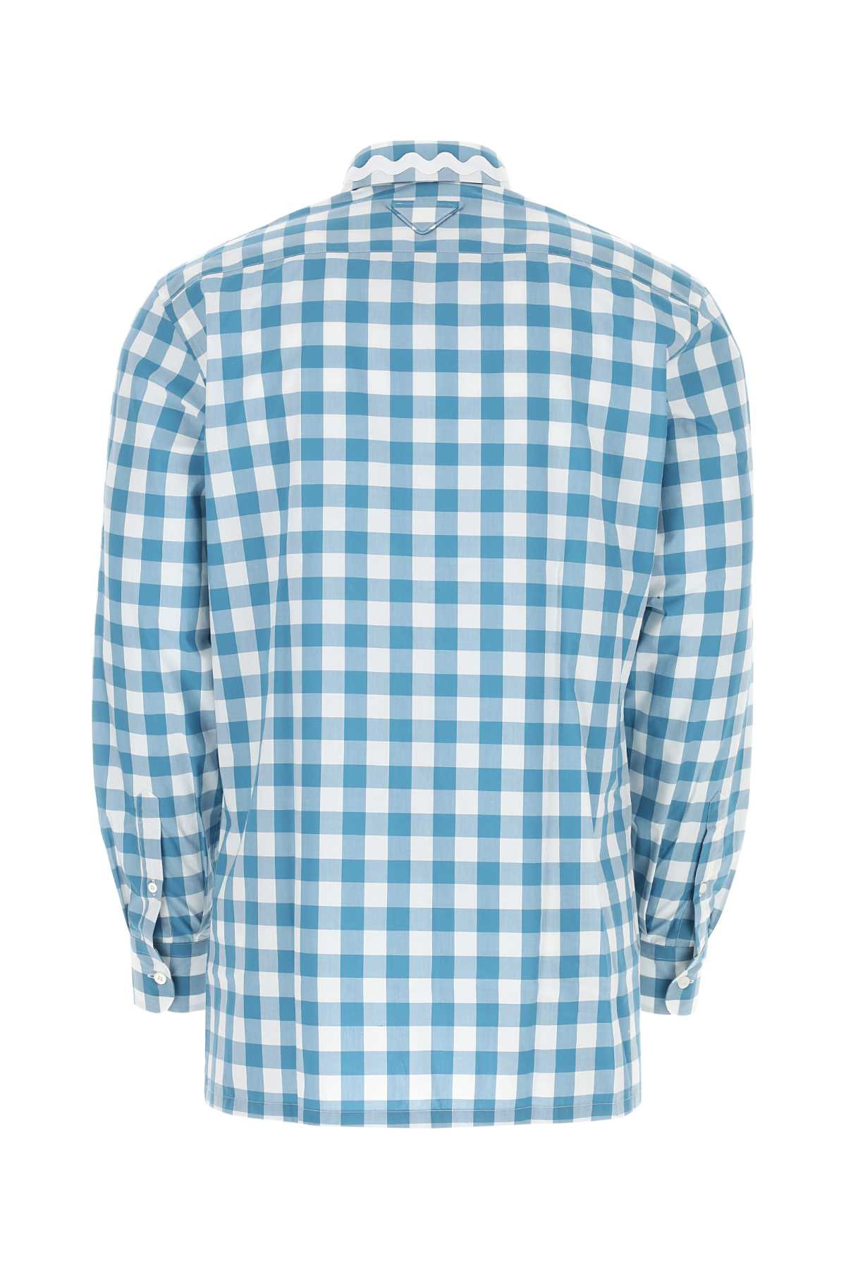 Prada Men Embroidered Poplin Shirt - 2