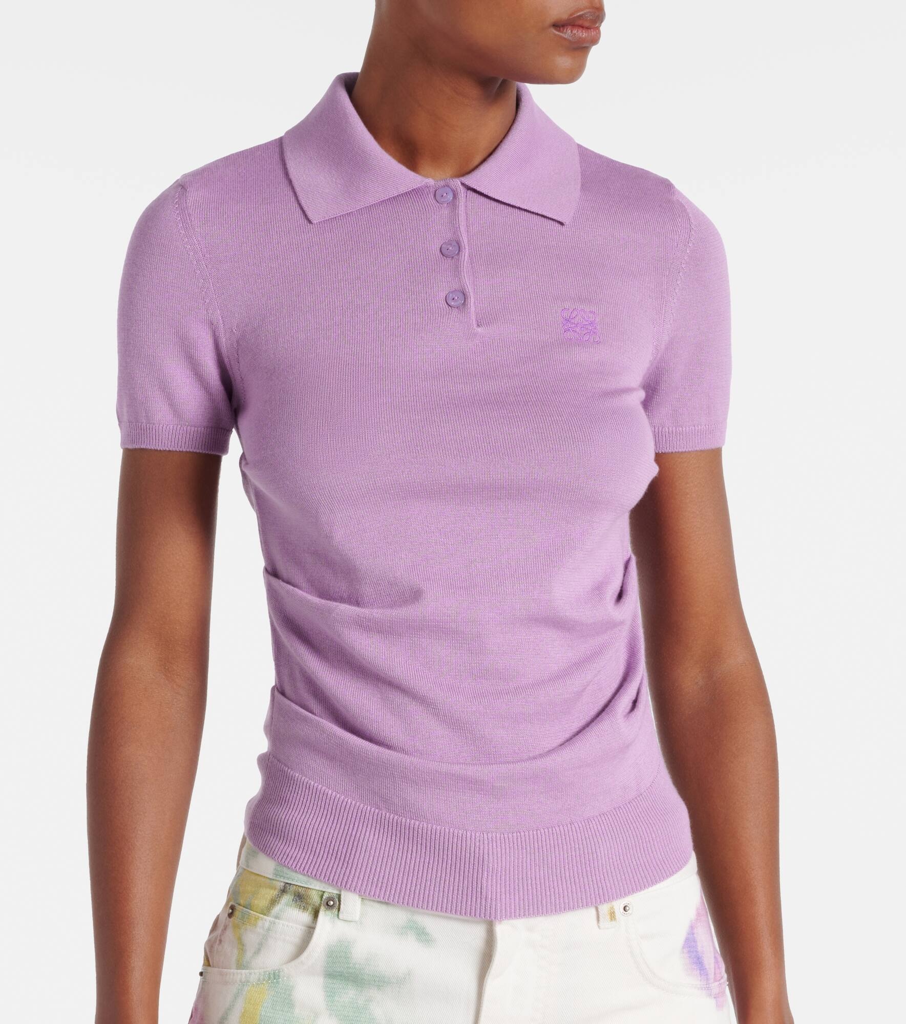 Anagram cashmere and silk polo sweater - 6