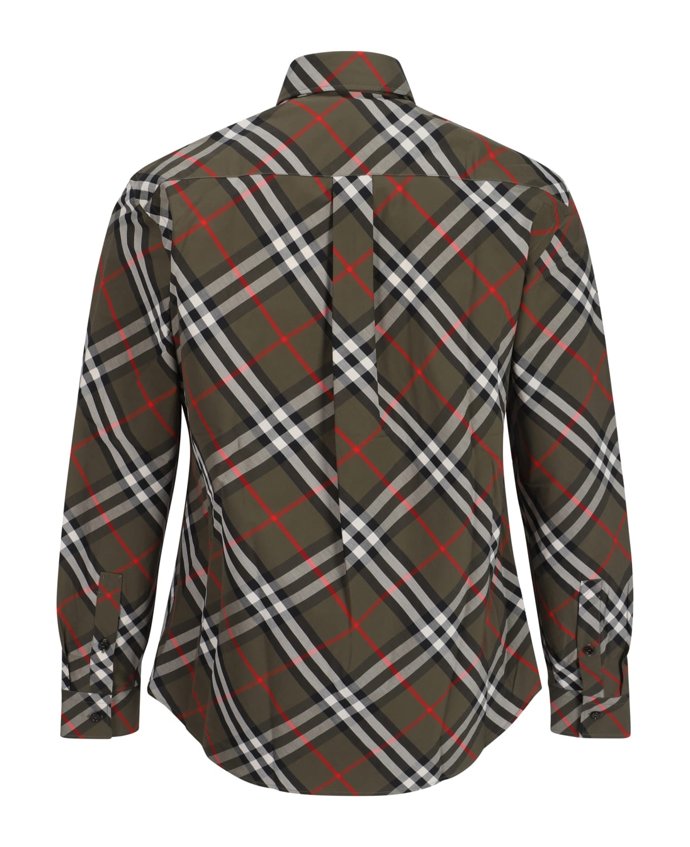 'check' Green Cotton Shirt - 2