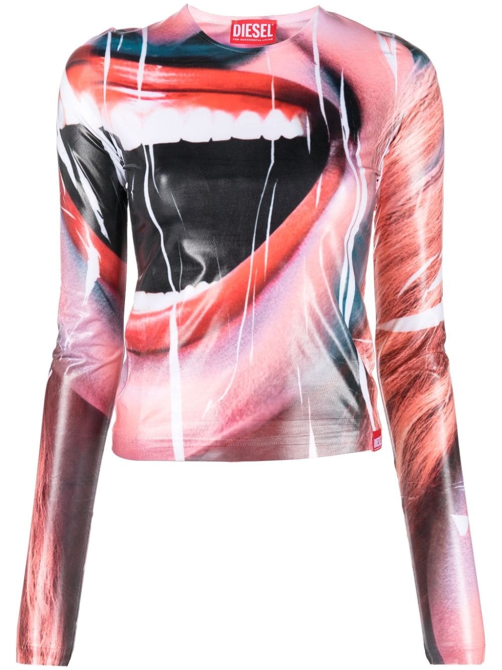 graphic-print stretch T-shirt - 1