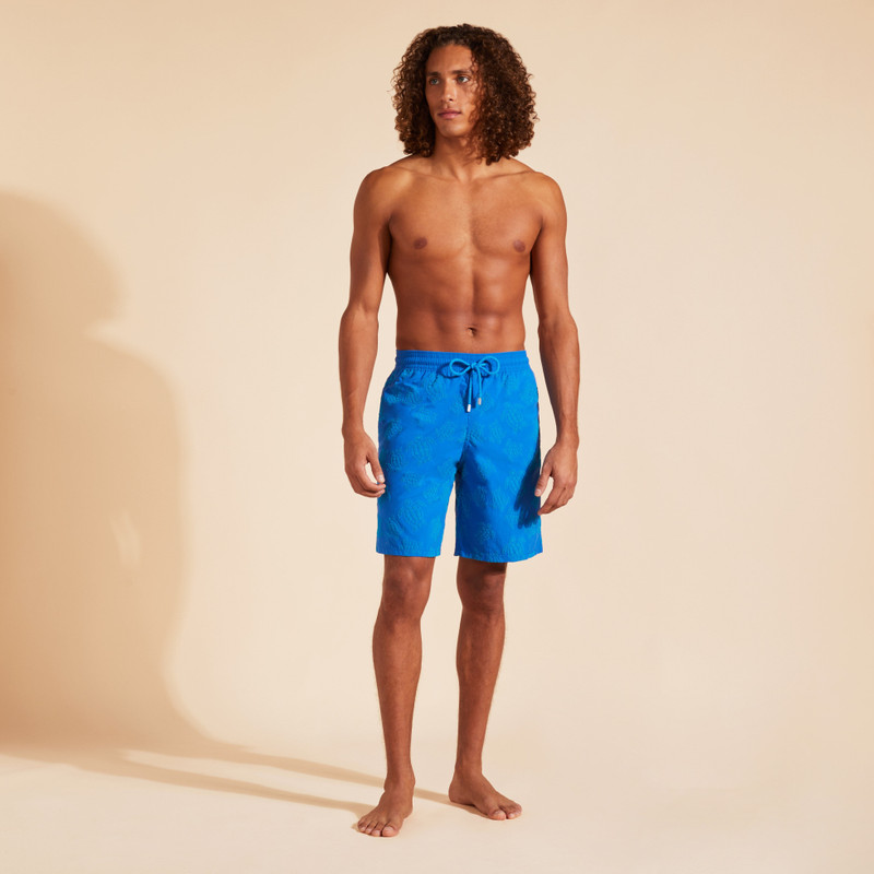 Vilebrequin Men Long Swim Trunks Vendôme Turtles outlook