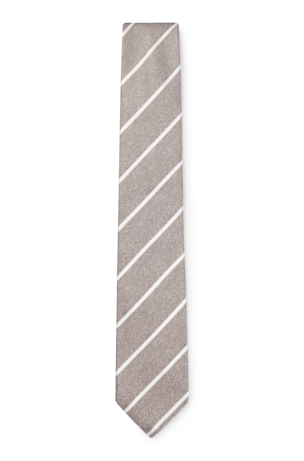 STRIPED TIE IN ITALIAN-MADE SILK - 1