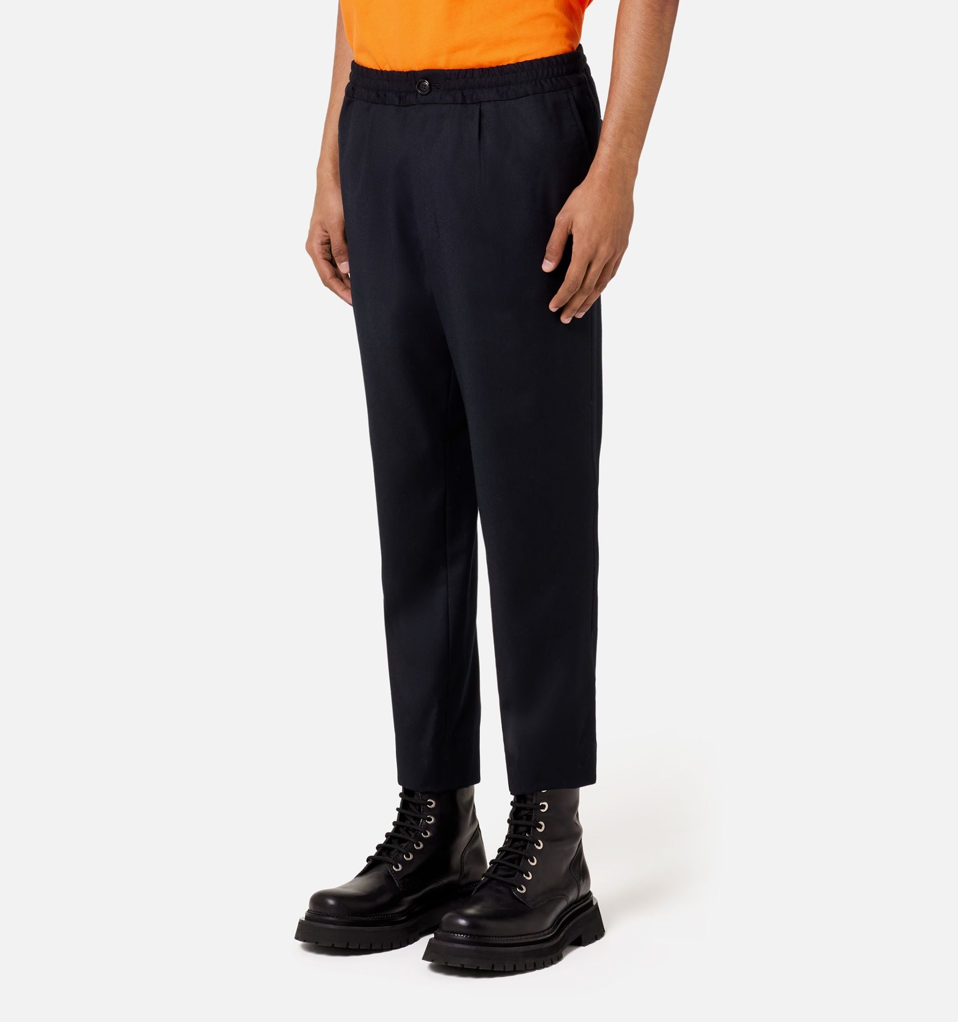 Elasticated Waist Cropped Fit Trousers - 4