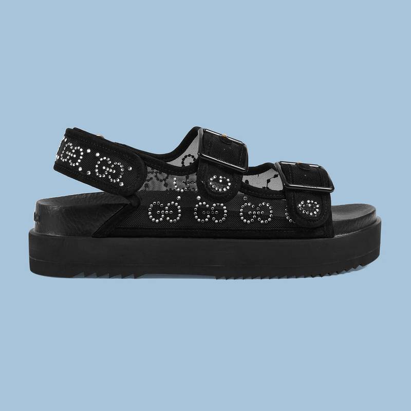 Women's GG sandal with crystals 1