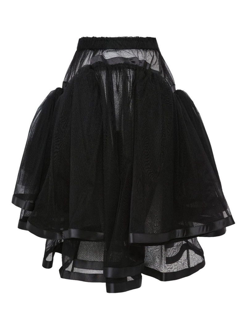 Noir Kei Ninomiya ribbon-trimmed tulle mini skirt outlook