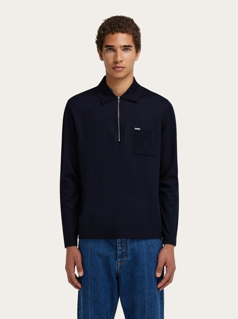 FERRAGAMO Long sleeved polo shirt outlook