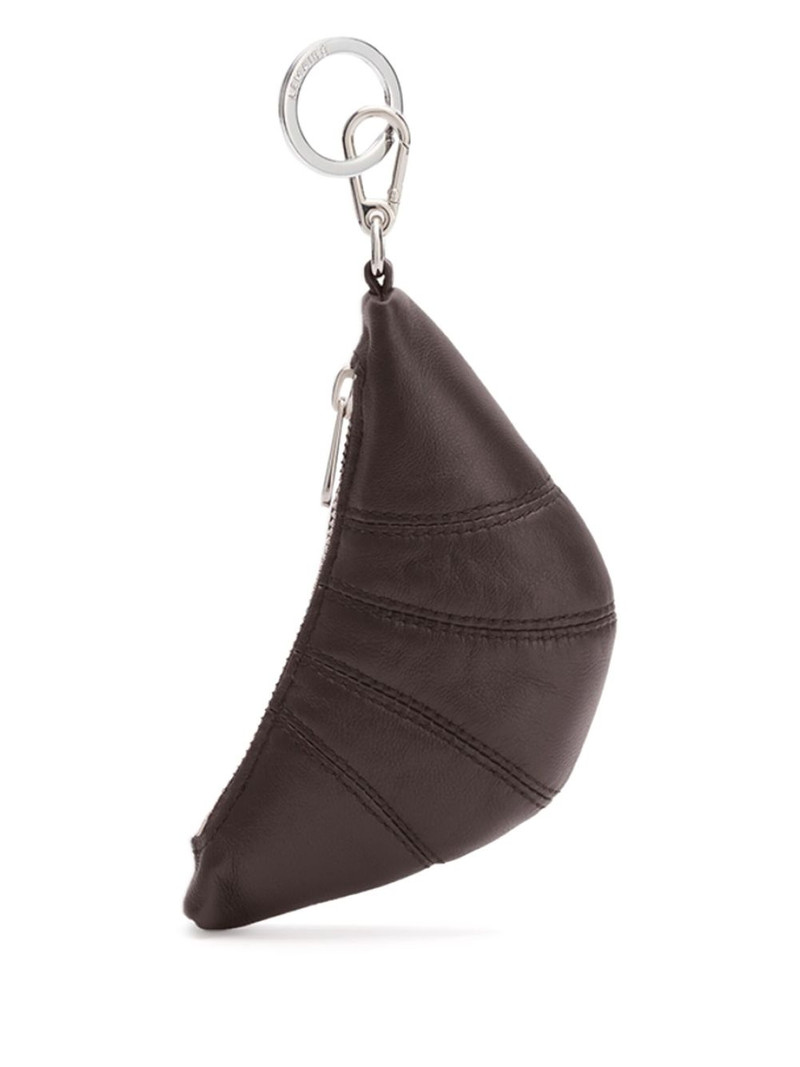 mini Croissant keyring in leather 1