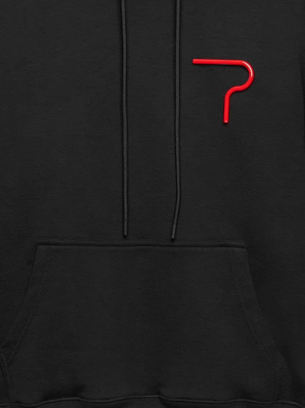 logo appliquÃ© drawstring hoodie - 6