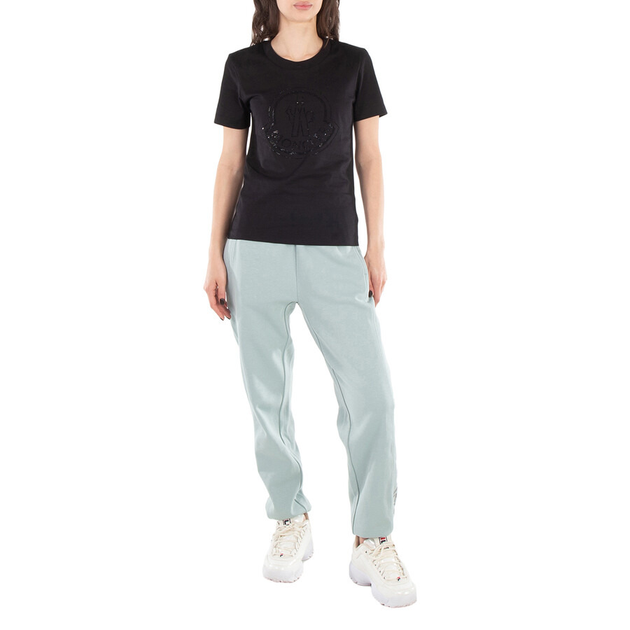 Moncler Embellished Logo Cotton T-Shirt, Size X-Small - 3