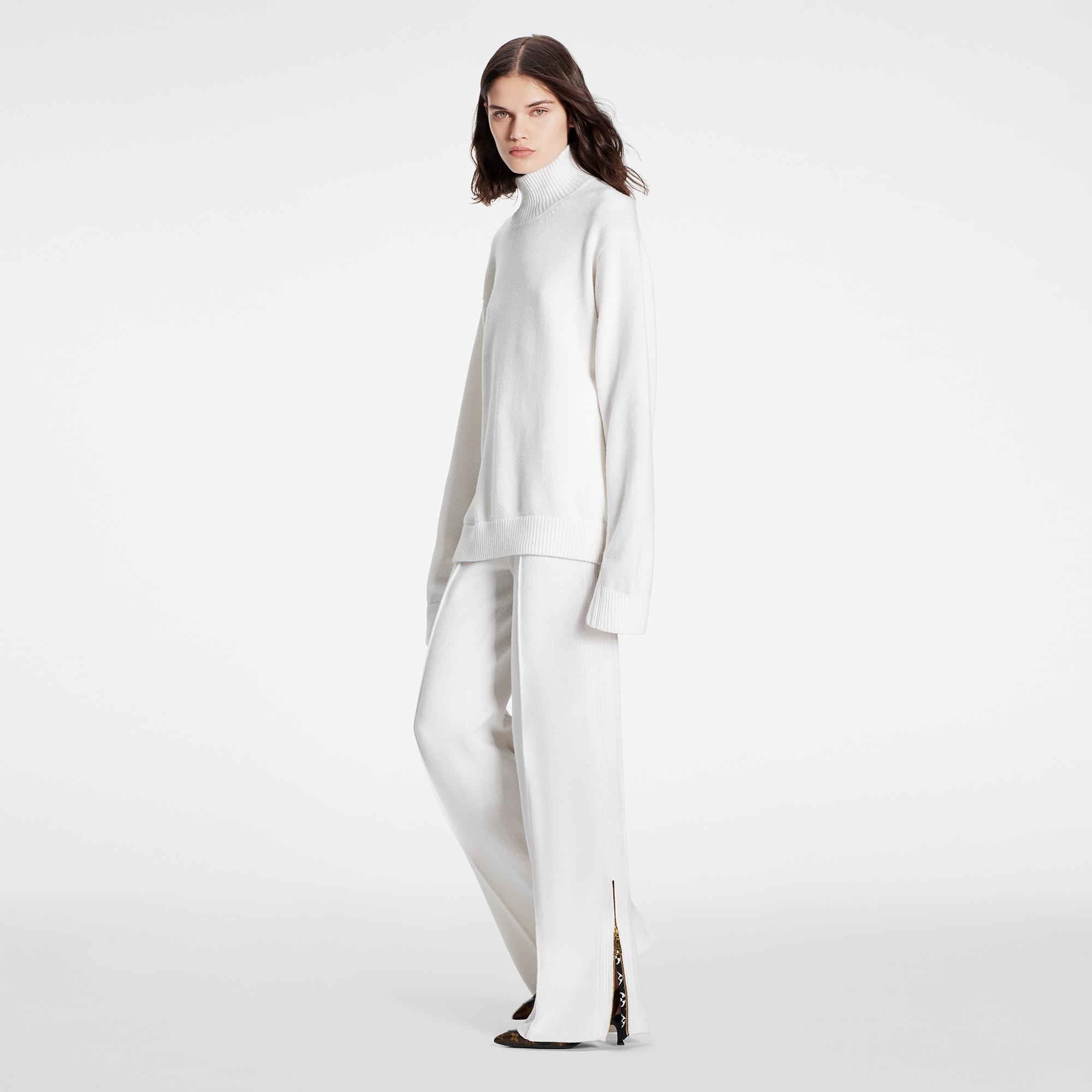 Open Ankle Cashmere Loungewear Pants - 3