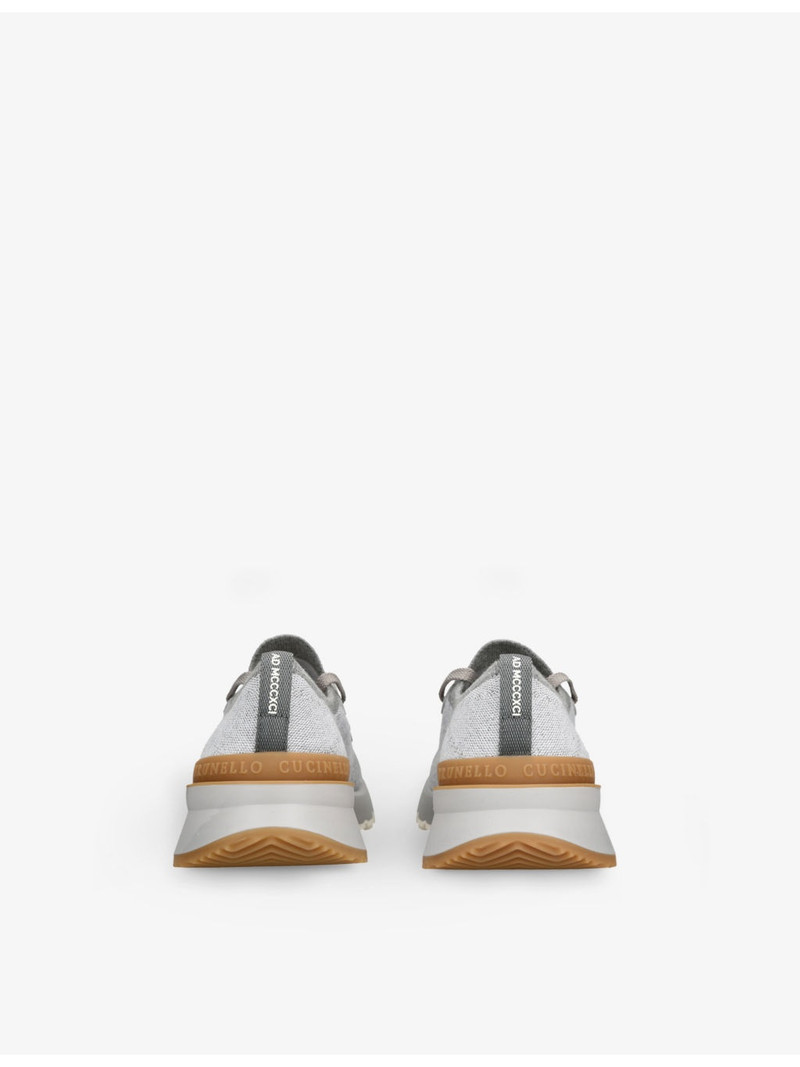 Brunello Cucinelli Brand-Embossed Knitted Low-Top Trainers outlook