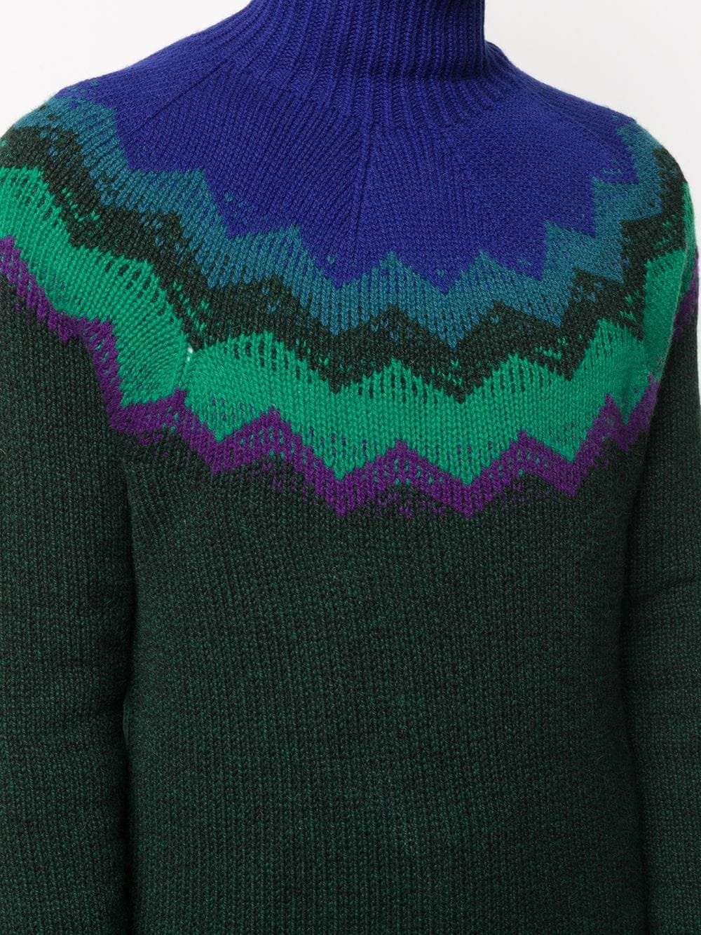 chevron-intarsia jumper - 5