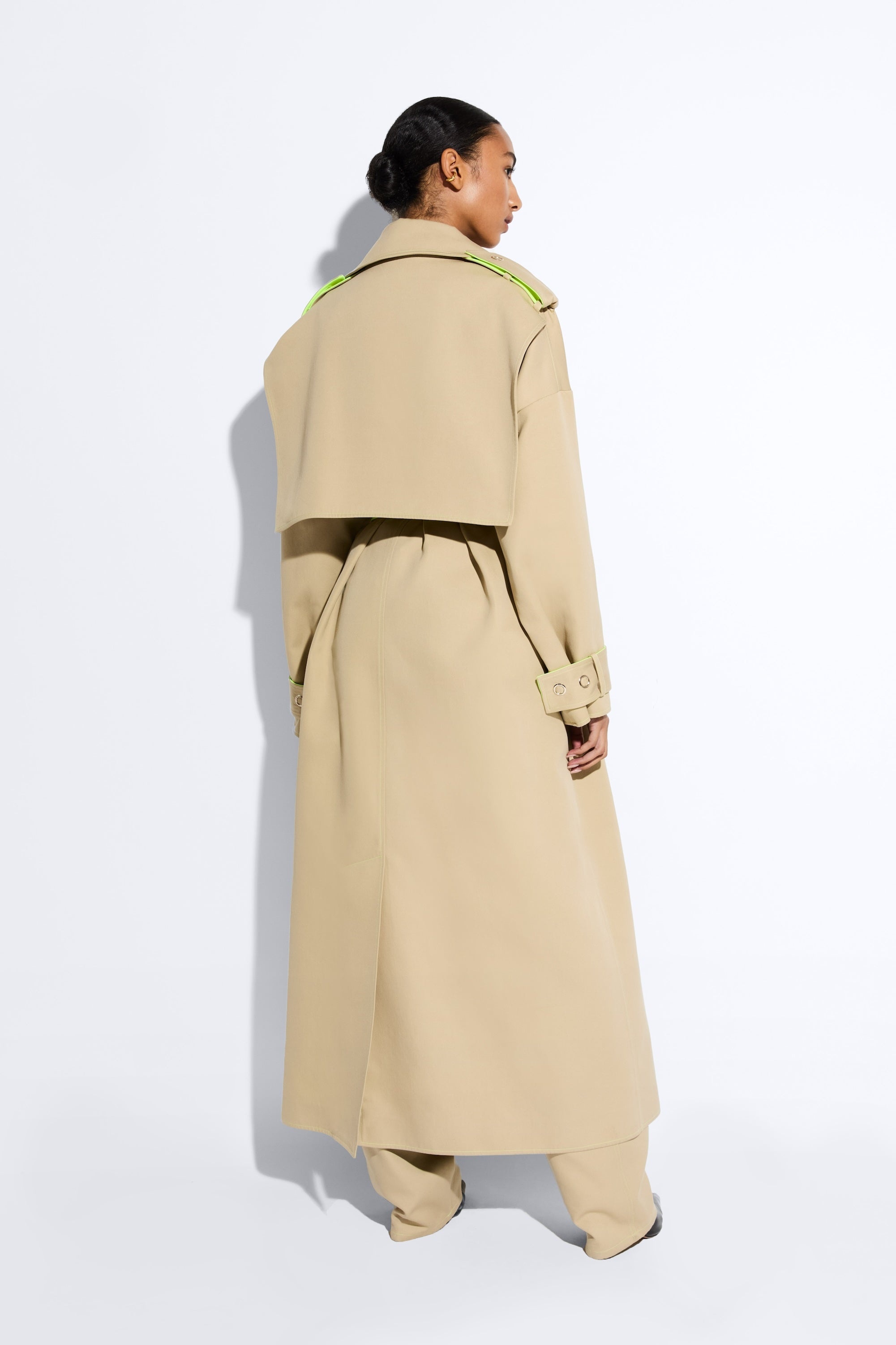 Cotton Double Breasted Trench - 3