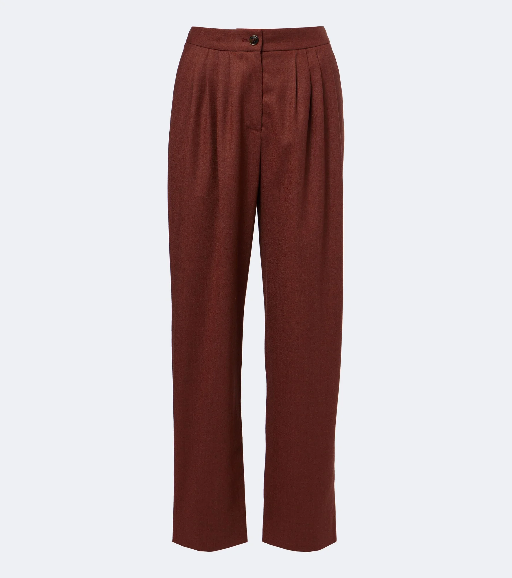 Fox wool and cashmere straight pants - 1