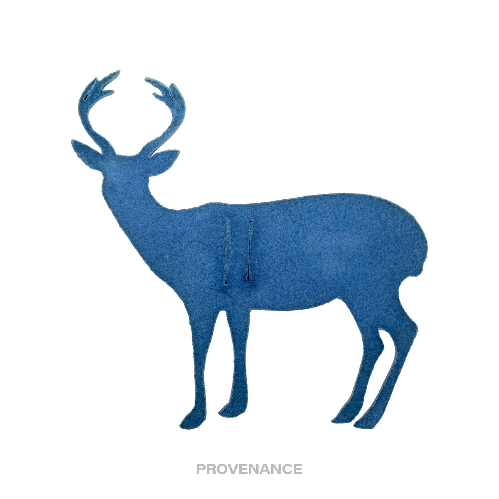 Hermes petit "h" Reindeer Bag Charm - Blue Chevre - 2