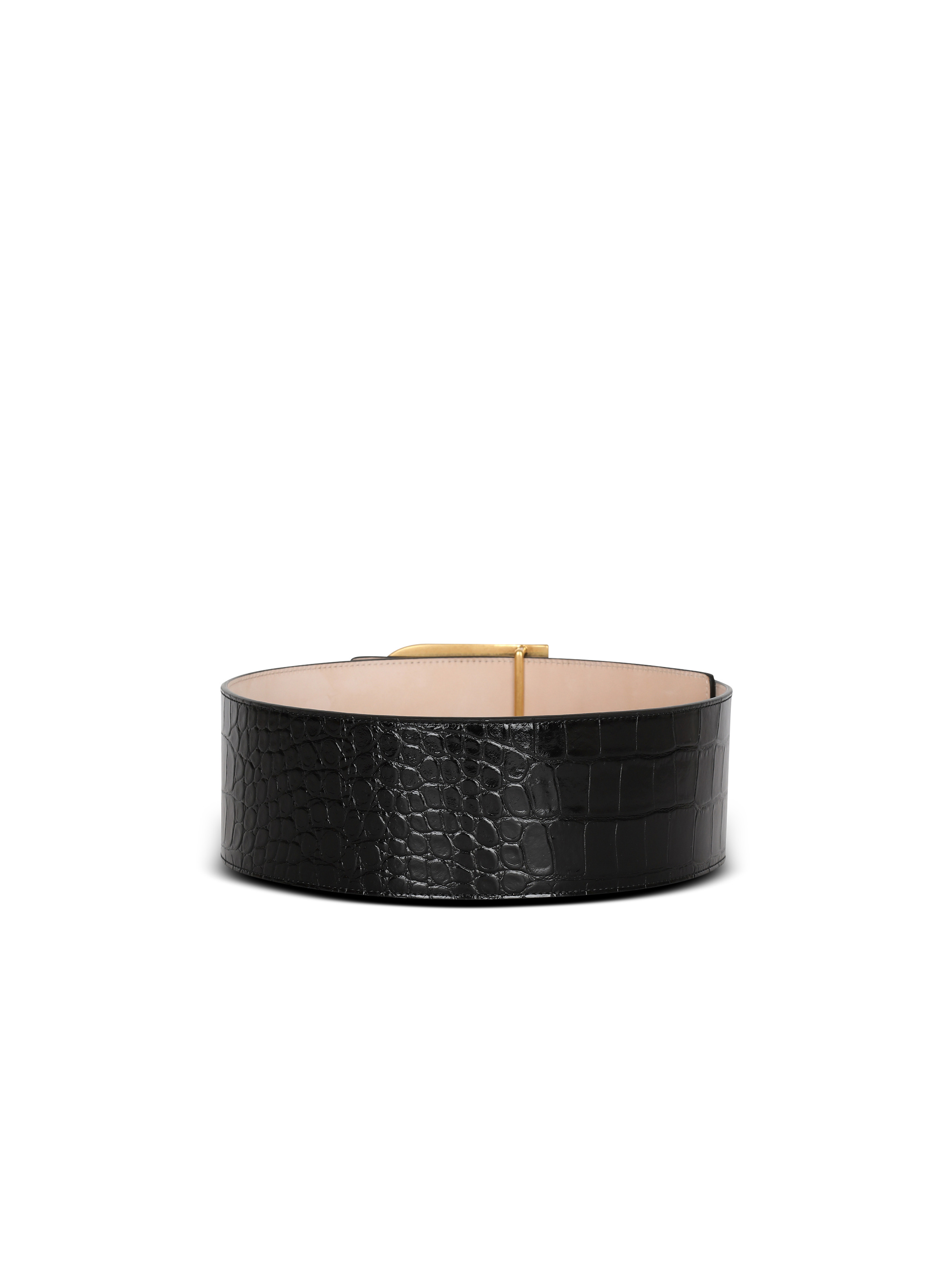 B-Belt in crocodile-print leather - 3